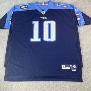 Tennessee Titans Jersey Mens 3XL Blue Vince Young #10 Reebok Equipment NFL